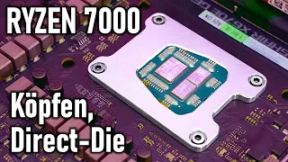 Ryzen 7000 köpfen - unglaubliche Temperaturen durch Direct Die Kühlung