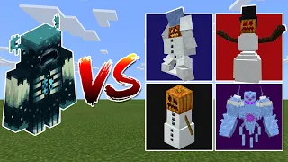 Warden vs ALL Snow Golems in Minecraft