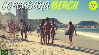 🇧🇷 Walking on Copacabana Beach | Rio de Janeiro, Brazil |【4K】2022