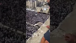 Thousands of worshippers gathered at Jerusalem's Western Wall for the traditional priestly blessing