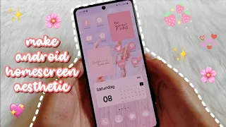 make your android homescreen aesthetic 🌸 pastel pink theme 🍨