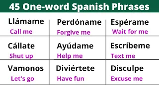 Learn 45 Spanish Sentences in Just One Word!