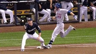 NYM@MIL: Mets challenge out call at first in the 8th