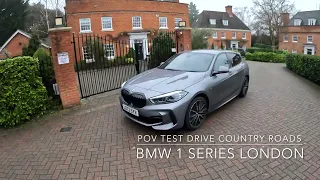 BMW 1 Series POV Test Drive on Country Roads [2023 M SPORT London - England]