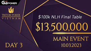 ФИНАЛКА $100К NLH MAIN EVENT | Triton Vietnam 2023 | Комментируют: Дмитрий Шахов и Илья Городецкий