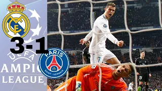 Real Madrid vs Paris Saint Germain (3 -1) UCL 2017/2018 Highlights English Commentary HD