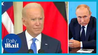 'We will bring an end to it': Joe Biden warns Putin about Nord Stream 2 (February '22)