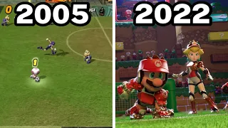 Graphical Evolution of Mario Strikers (2005-2022)