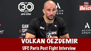 Volkan Oezdemir says Khamzat Chimaev brings intensity to the camp, TKO win Bogdan Guskov | UFC Paris