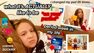 what it's ACTUALLY like to be on your period // period week in my life