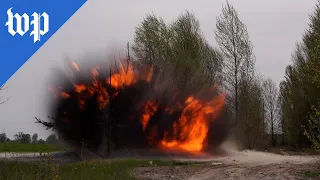 'One day of war equals three days of demining': The process of exploding Russian ordinances