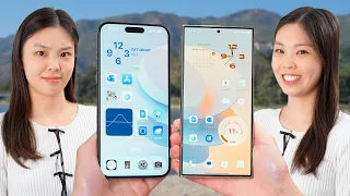 Samsung S24 Ultra vs iPhone 15 Pro Max CUSTOMIZATION | Surprisingly Similar? 🙃