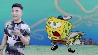 Super idol trying to get a pizza from Spongebob