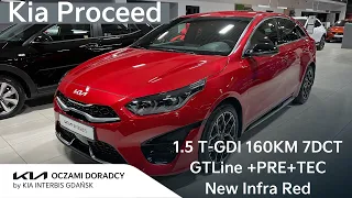 Kia Proceed 2023 [1.5 T-GDI 160KM 7DCT] wersja GTLine z pakietem PRE i TEC w kolorze New Infra Red