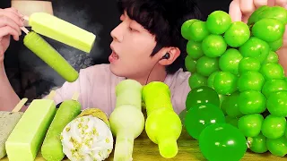 ASMR ICE CREAM GREEN JELLY PARTY 다양한 그린 아이스크림 먹방 DESSERTS CANDY MUKBANG EATING SOUNDS 咀嚼音 モッパン