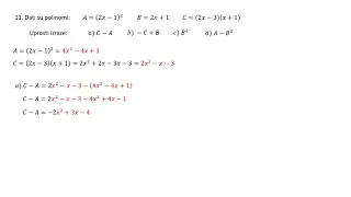 Pripreme za završni ispit iz matematike 2020 - zadatak iz polinoma | Math Helper