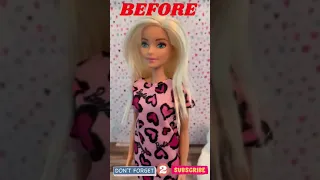 Barbie Hair Hack Coloring | Pink Hair #shorts