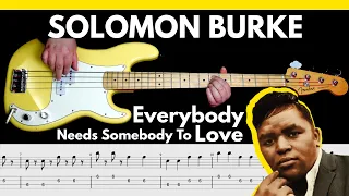 Solomon Burke - Everybody Needs Somebody To Love [1964] | BASS Cover | Notation + TABS