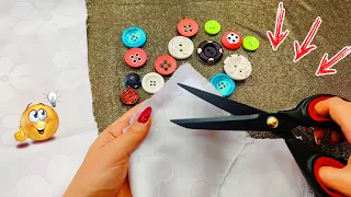 Look What I Did With Unused Buttons and Fabric / Great Recycling