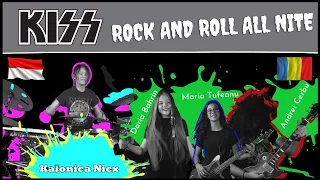 Kiss ~ Rock And Roll All Nite | cover by Kalonica Nicx, Andrei Cerbu, Daria Bahrin & Maria Tufeanu