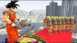 GTA 5 Crazy Ragdolls Dragon Ball Z, Goku Jumps Fails