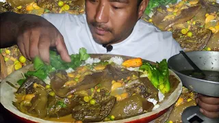 kidney beans and mithun skin curry || fermented mustard leaf soup || Naga mukbang.