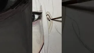 Painting WEDNESDAY in ANIME Style ✨ One Drawing Two Styles | Jenna Ortega in Realism vs Anime