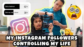 MY INSTAGRAM FOLLOWERS CONTROLLING MY DAY😵‍💫☠️ | HAIR CUT?🙆🏻‍♀️ | thejathangu😉