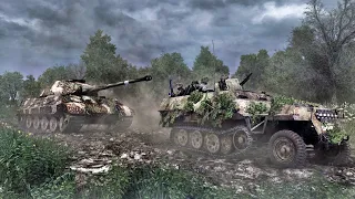 King Tiger Tank & Panzergrenadiers - Chateau Defense | Gates of Hell Liberation