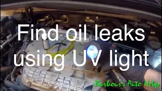 Find Oil Leaks Easily With a UV Dye Light