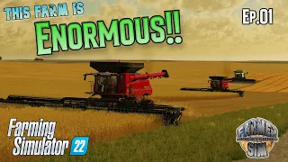 Edgewater Episode 01 - A quick stop in Evergreen, Sask to see how BIG FARMING is done! - FS22