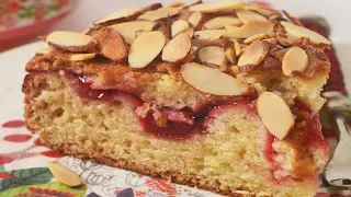 Cherry Almond Coffee Cake Recipe Demonstration - Joyofbaking.com