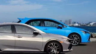 2019 Toyota Corolla XSE Hatchback Vs. Honda Civic Sport Hatchback