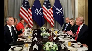 Trump sets combative tone at NATO with attacks on allies