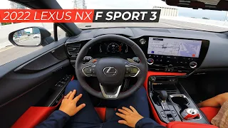 2022 Lexus NX350 F Sport POV DRIVING + INTERIOR & TECH Review!