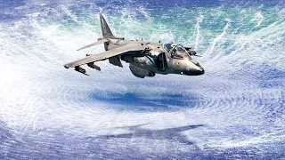 US AV-8B Harrier II Showing its Insane Vertical Capability Over Water