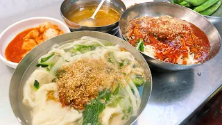 Under the bridge, 40 years of traditional noodles-Korean street food