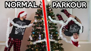 Parkour VS Normal People In Real Life (Christmas Edition)