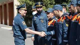 Встреча татарстанских пожарных из командировки в Мордовию