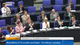 Bundestag: Vereinbarte Debatte zur Exzellenzinitiative am 03.06.2016