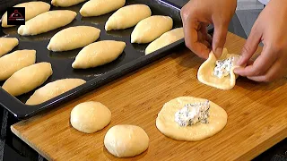 Turkish Poğaça Tarifi - Feta Cheese & Parsley Baked Bread - نان نرم و لطیف با پنیر صبحانه و جعفری