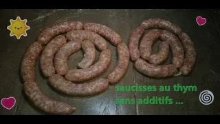 recipe for homemade thyme sausage with no additives .