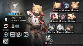 [Arknights] CC#1 Day 9 - East Armory - Risk 8 - Low Rarity Squad + Lappland