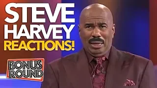 Classic STEVE HARVEY REACTIONS On Family Feud! These Are TOO FUNNY!