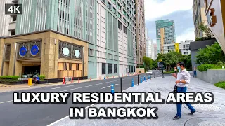 【🇹🇭4K】Luxury Residential Areas at Langsuan Road | Bangkok Walk 2021