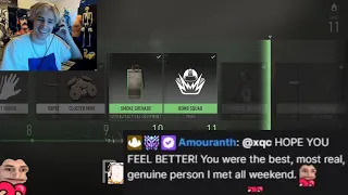 Amouranth comes in xQc's chat to say this..