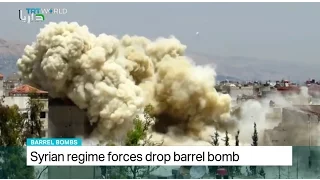 Syrian regime forces drop barrel bomb