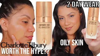 WORTH THE HYPE? 2 DAY WEAR CHARLOTTE TILBURY AIRBRUSH FLAWLESS FOUNDATION | MagdalineJanet