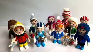 Дед Мороз и лето. Сухое валяние, процесс, детали. Needle felting technique and details