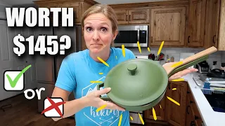 ALWAYS PAN REVIEW | IS THIS $145 PAN WORTH THE MONEY? | FRUGAL FIT MOM VLOGMAS #19